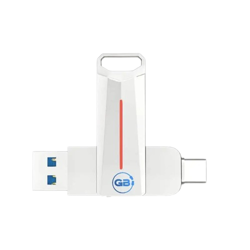 a white portable usb flash drive