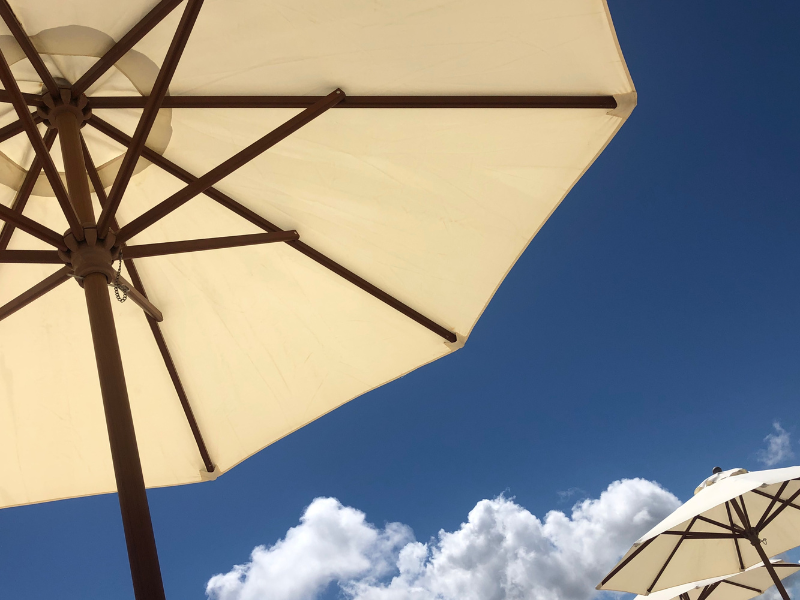 a beach umbrella